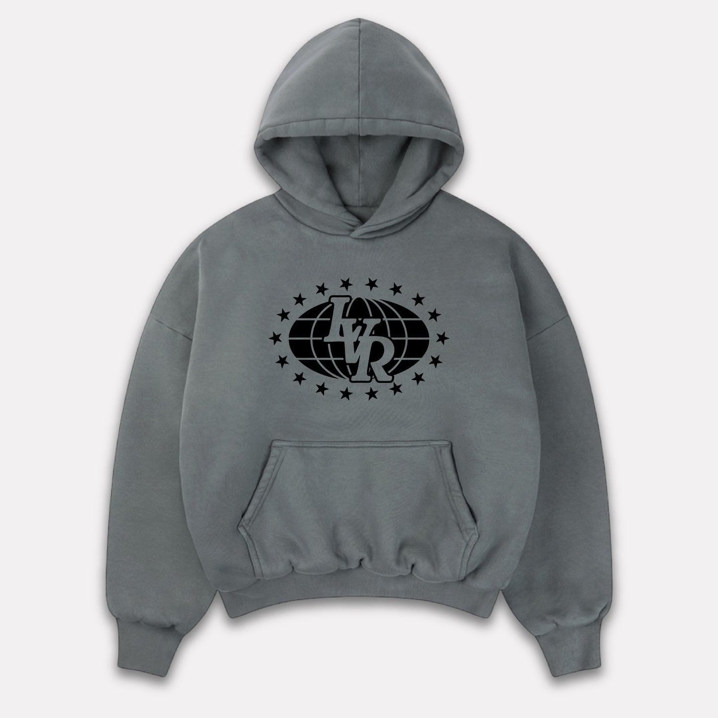 LA VIE RAPIDE HOODIE WORLDWIDE IRON GREY