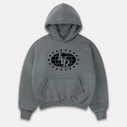 LA VIE RAPIDE HOODIE WORLDWIDE IRON GREY