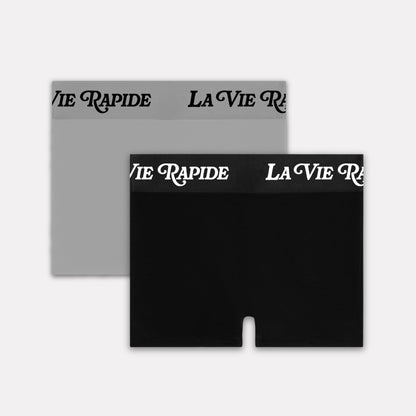 LA VIE RAPIDE BOXER LOGO B&G PACK X2