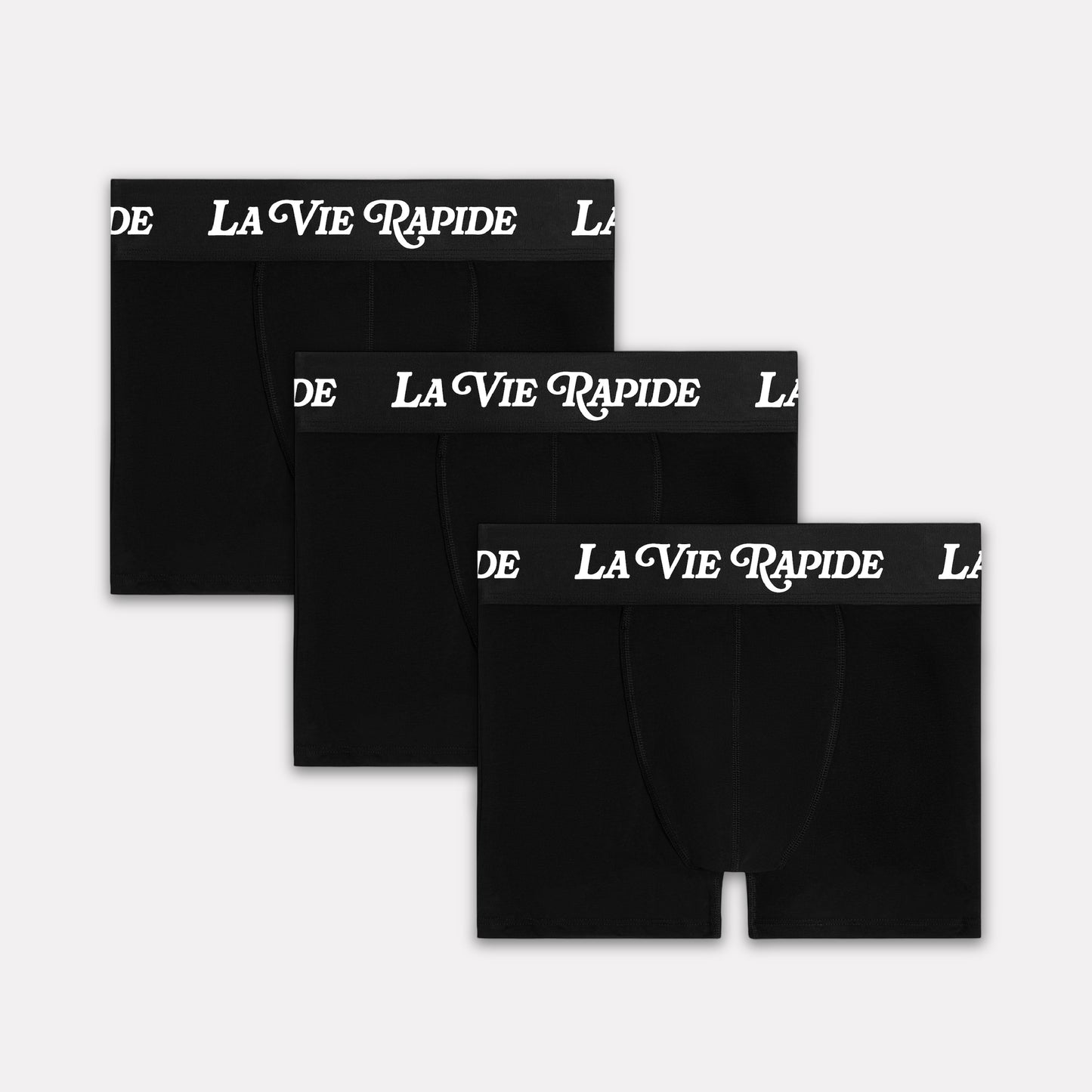 LA VIE RAPIDE BOXER LOGO BLACK PACK X3