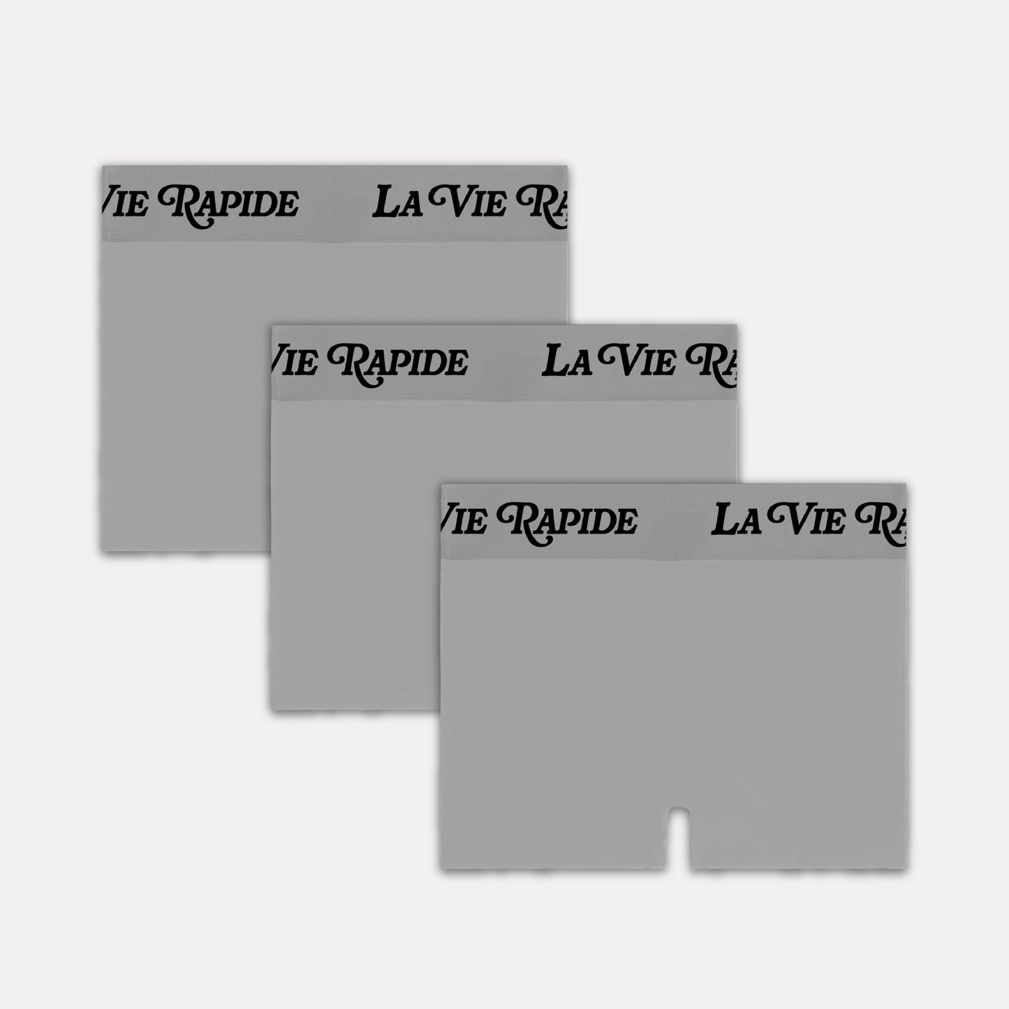 LA VIE RAPIDE BOXER LOGO GREY PACK X3